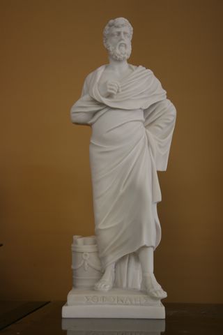 FABULOUS ANCIENT GREEK TRAGEDIAN SCULPTURE STATUE